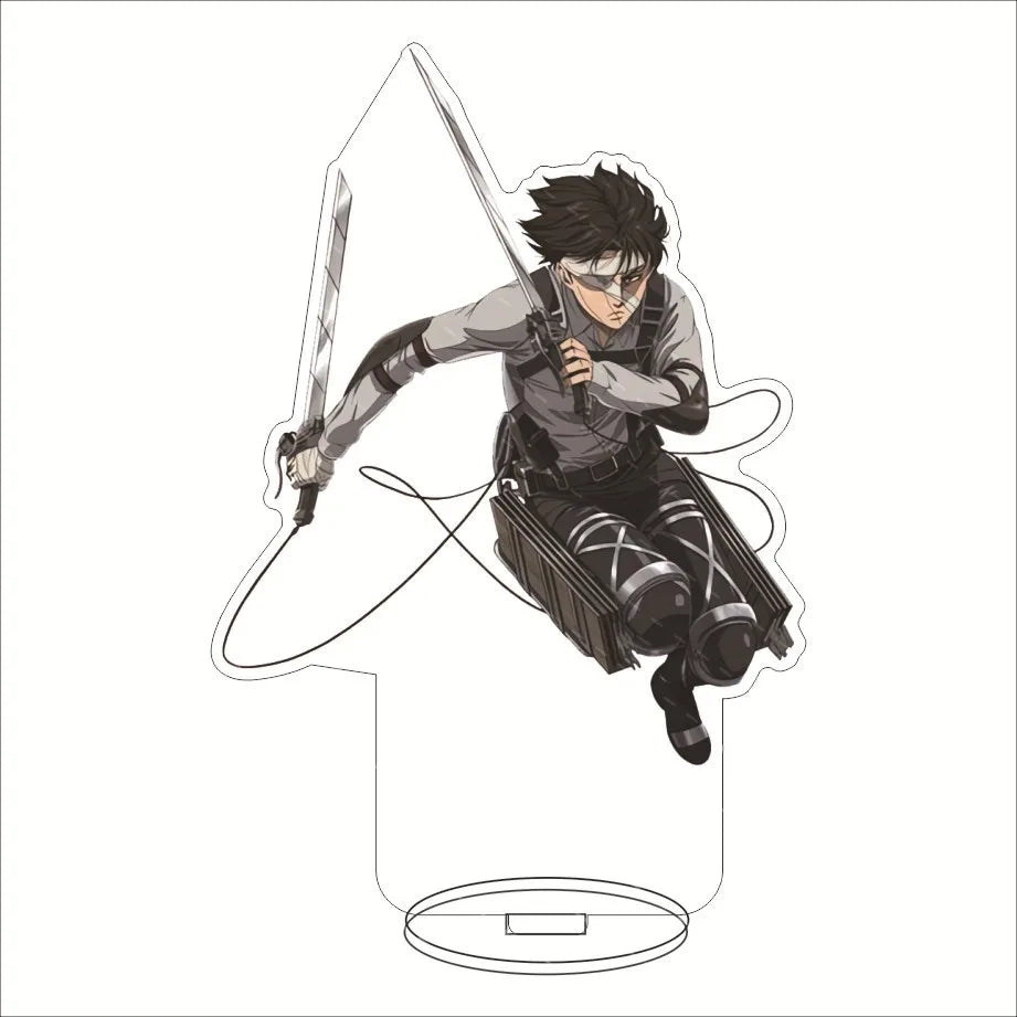 Attack on Titan Acrylic Stand Figure – 16CM Anime Display Stand | Eren, Mikasa, Armin & Conni