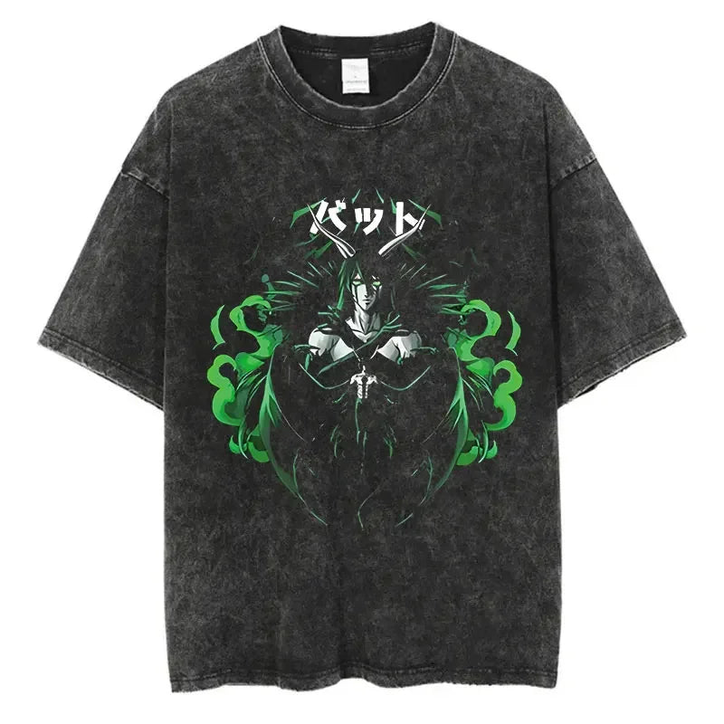 BLEACH Vintage Washed Oversized T-Shirt – Unisex Retro Anime Streetwear Tee