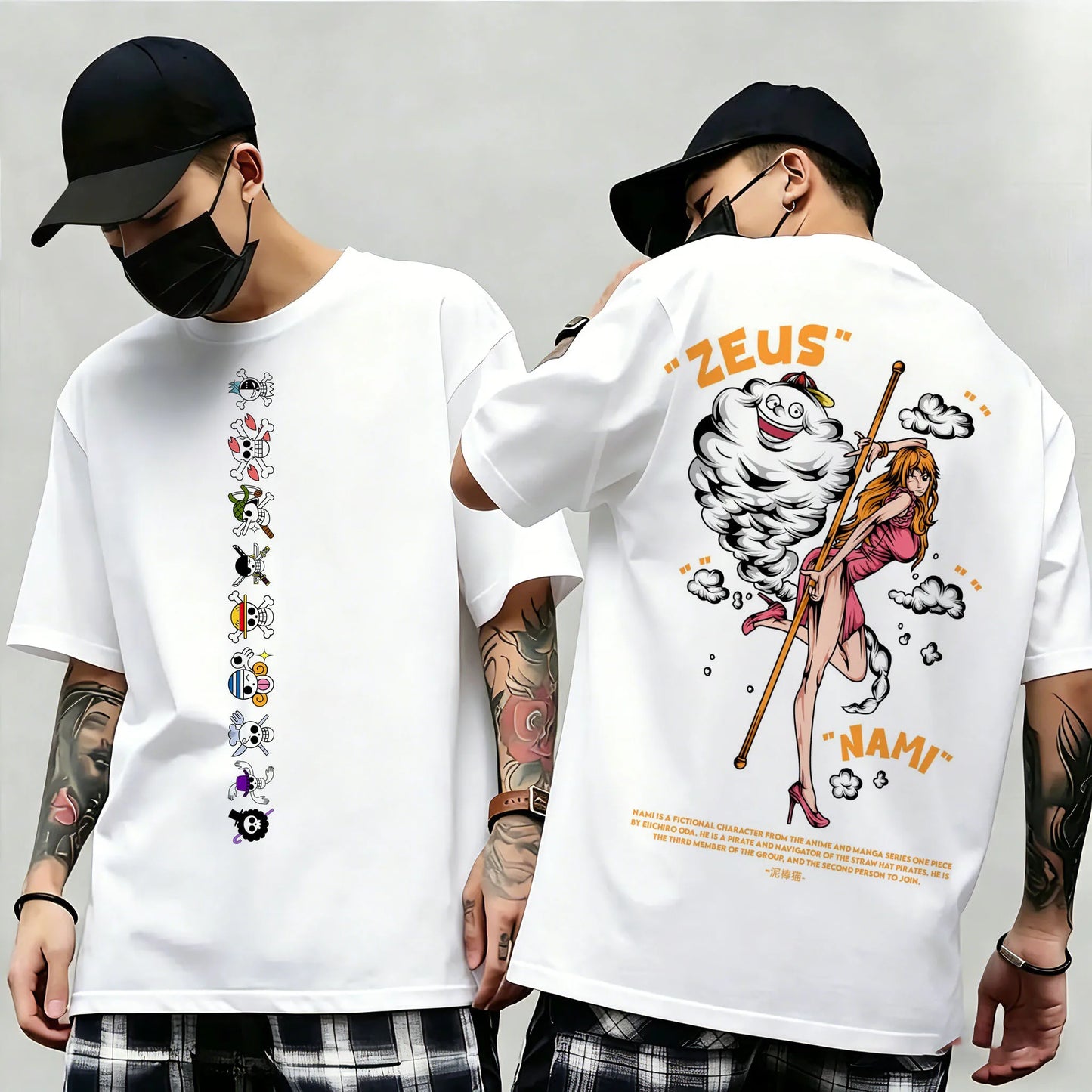 Summer New Arrival: One Piece Pattern T-shirt, unisex, anime print, casual short-sleeved, fashionable streetwear top, Y2K style.