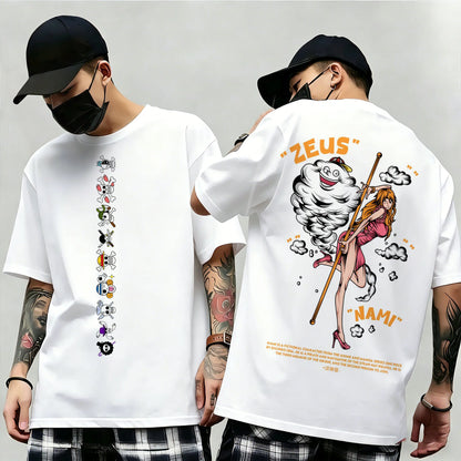 Summer New Arrival: One Piece Pattern T-shirt, unisex, anime print, casual short-sleeved, fashionable streetwear top, Y2K style.
