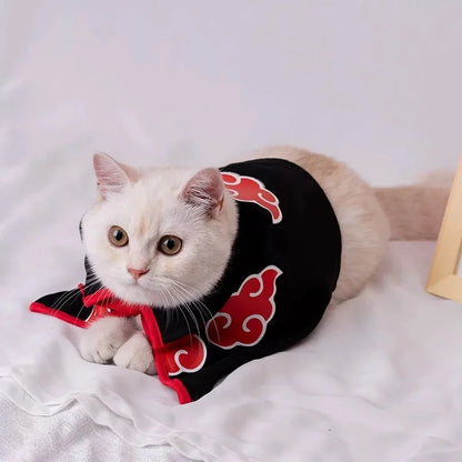Naruto Pet Cosplay Cloak – Hokage & Akatsuki Costume for Cats and Dogs