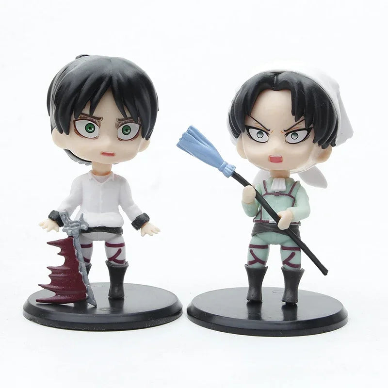 Anime Attack on Titan Mikasa Ackerman 203 Eren Jaeger 207 Rivaille 213 Dolls PVC Action Figure Collective Toy