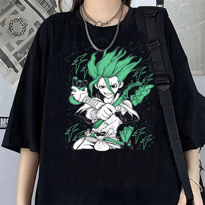 Dr. Stone Anime T-Shirt – Unisex Harajuku Y2K Graphic Streetwear Tee