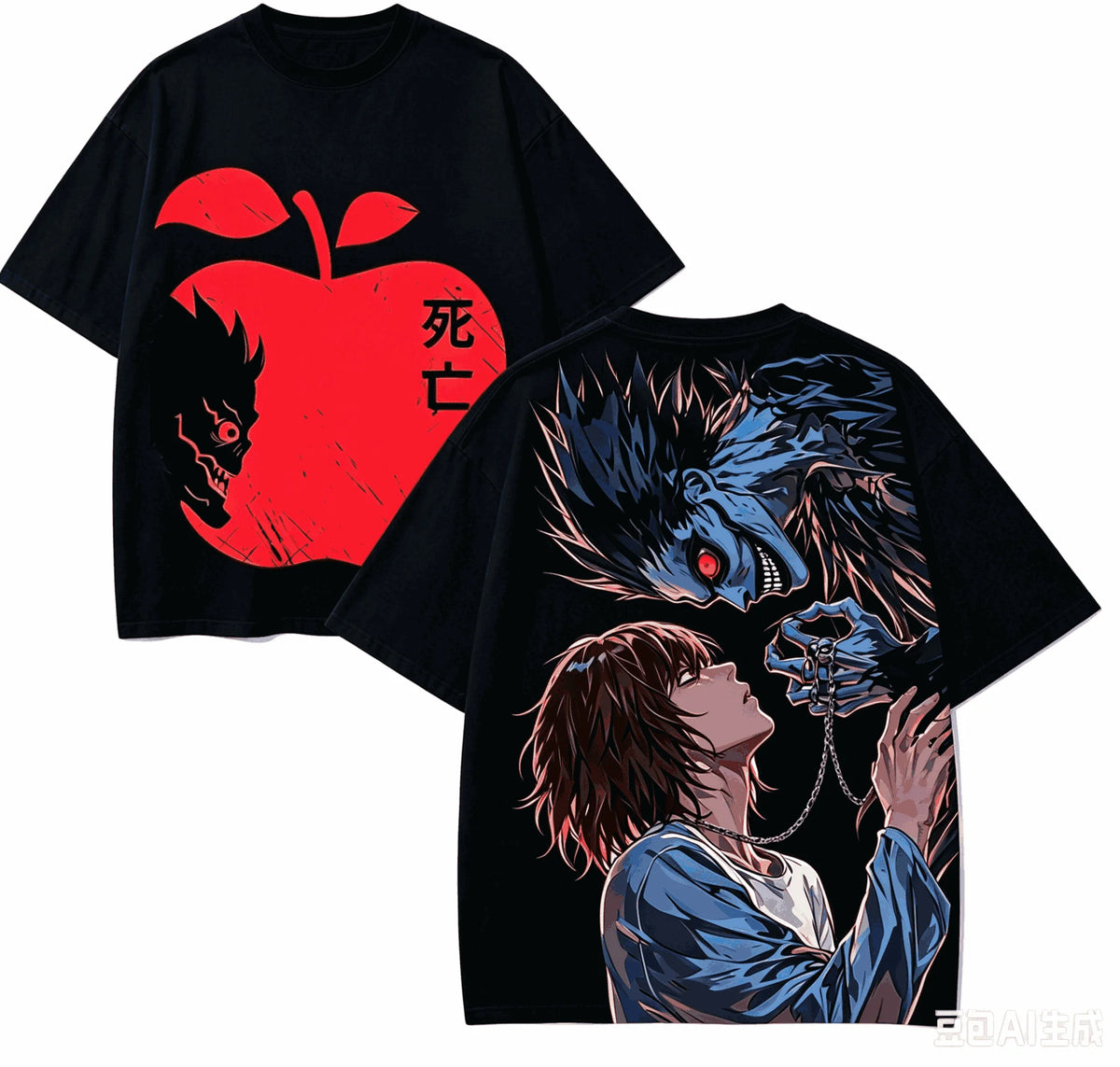Death Note Oversized T-Shirt – Unisex Retro Harajuku Anime Streetwear Tee
