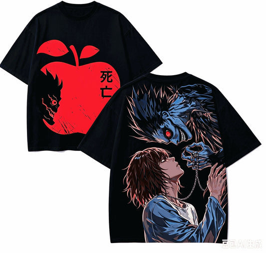 Death Note Oversized T-Shirt – Unisex Retro Harajuku Anime Streetwear Tee