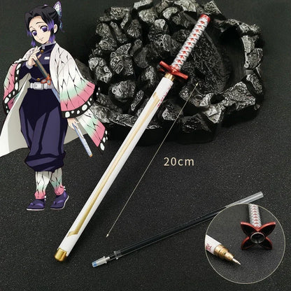 Demon Slayer Sword Gel Pen – 17 Anime Character Styles, 0.5mm Black Ink Cosplay Stationery