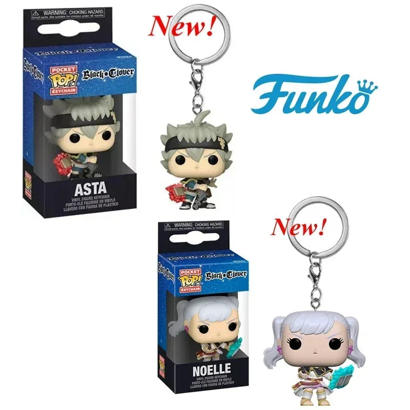 Black Clover Vinyl Figure Keychain – Asta, Noelle & Yami Collectible Anime Keychain with Box