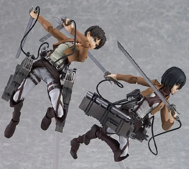Anime Attack on Titan Mikasa Ackerman 203 Eren Jaeger 207 Rivaille 213 Dolls PVC Action Figure Collective Toy