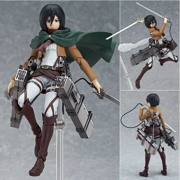 Anime Attack on Titan Mikasa Ackerman 203 Eren Jaeger 207 Rivaille 213 Dolls PVC Action Figure Collective Toy