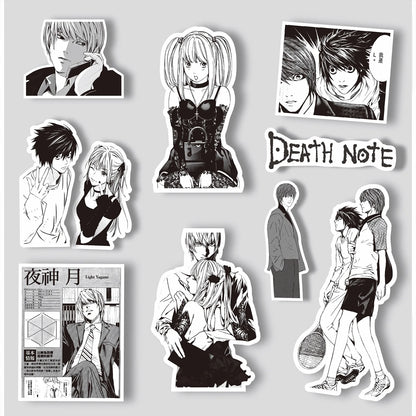 Death Note 65-Piece Anime Sticker Pack – Black & White Manga Decals