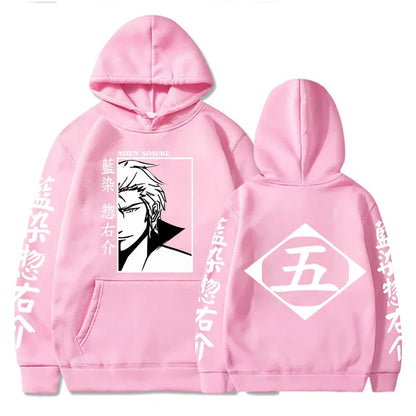 BLEACH Sōsuke Aizen Anime Hoodie – Unisex Long Sleeve Cosplay-Inspired Pullover