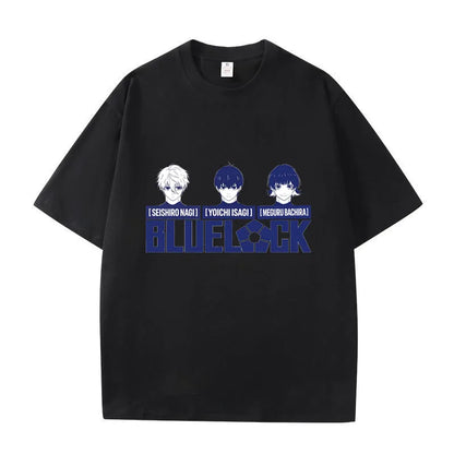 Blue Lock Isagi & Bachira Graphic T-Shirt – Unisex Anime Cotton Streetwear Tee