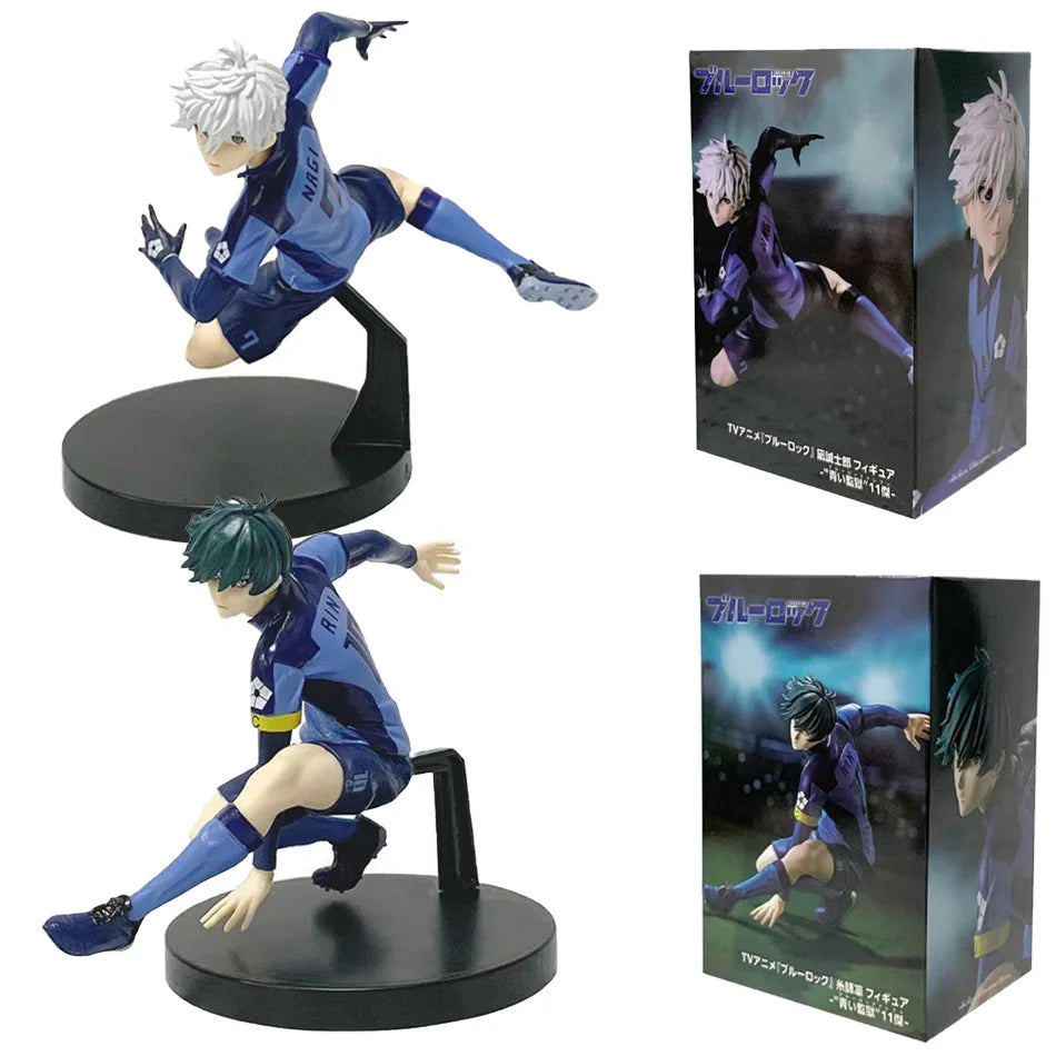 Blue Lock Nagi Seishiro & Rin Itoshi 13cm Anime Figures – PVC Collectible Figurines