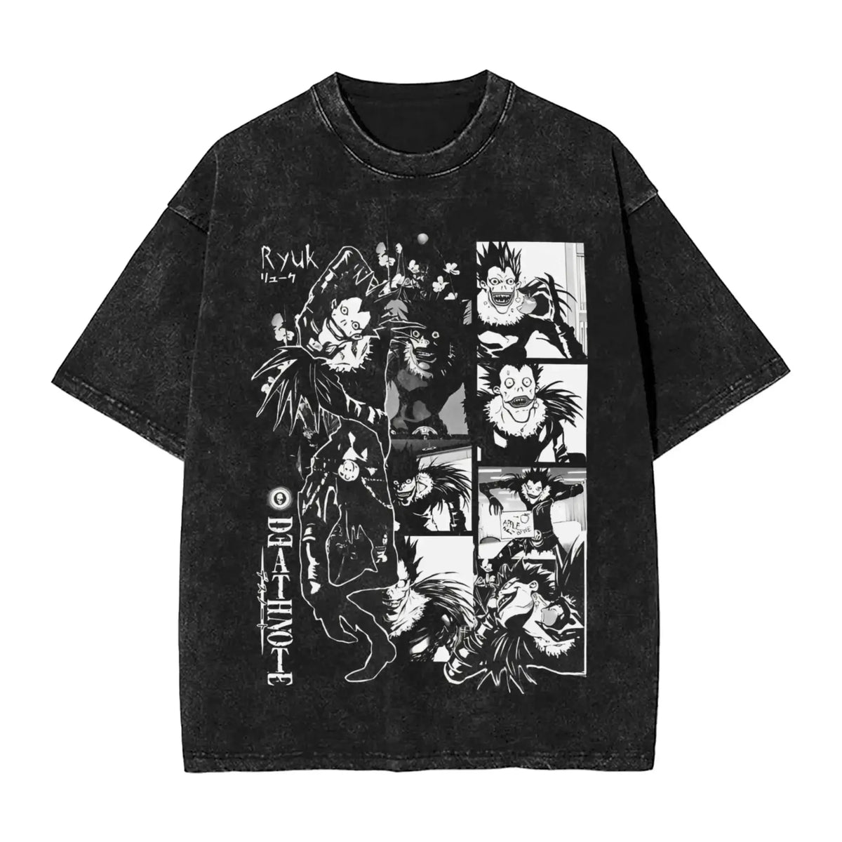 Death Note L Lawliet Vintage Washed T-Shirt – Oversized Manga Graphic Streetwear Tee
