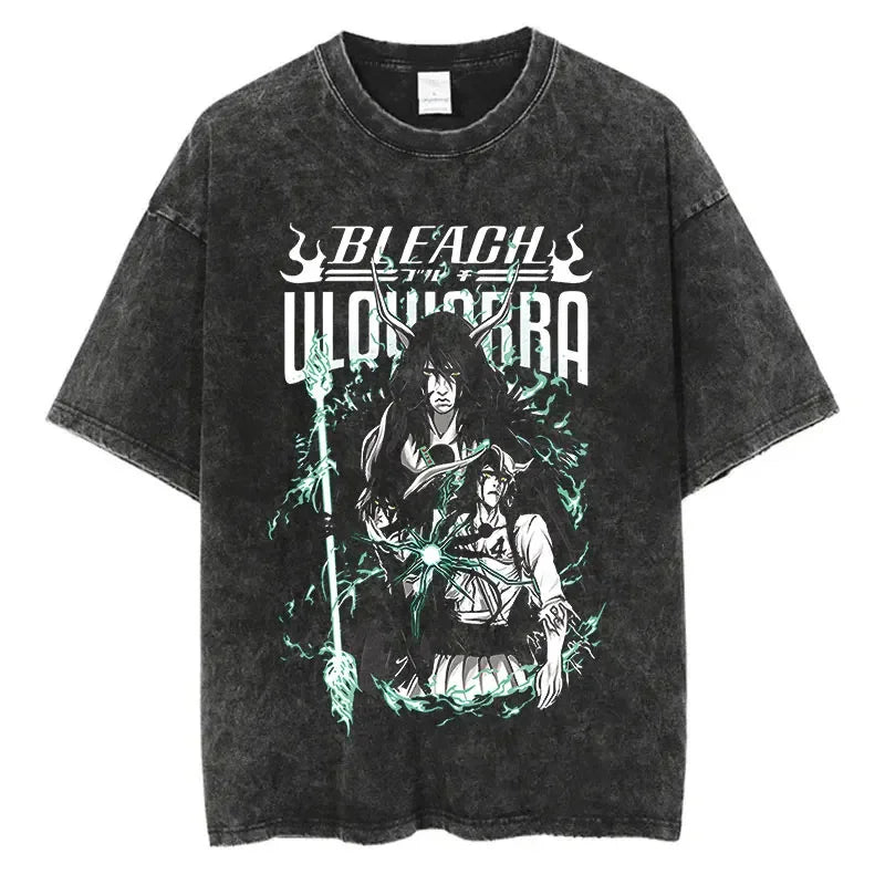 BLEACH Vintage Washed Oversized T-Shirt – Unisex Retro Anime Streetwear Tee