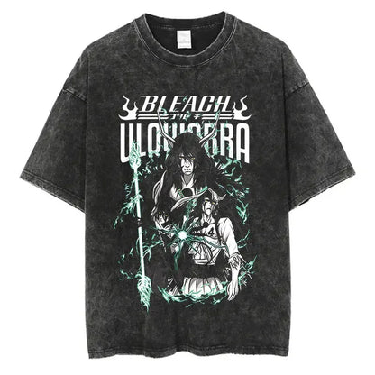 BLEACH Vintage Washed Oversized T-Shirt – Unisex Retro Anime Streetwear Tee