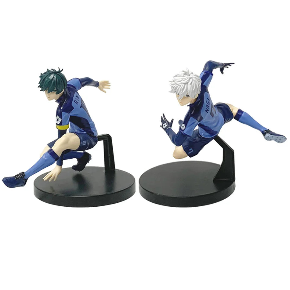 Blue Lock Nagi Seishiro & Rin Itoshi 13cm Anime Figures – PVC Collectible Figurines