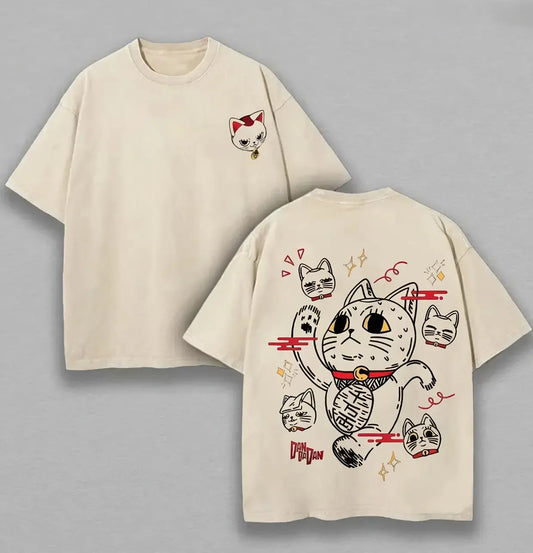 DAN DA DAN Vintage Washed T-Shirt – Oversized 100% Cotton Anime Streetwear Tee