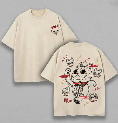 DAN DA DAN Vintage Washed T-Shirt – Oversized 100% Cotton Anime Streetwear Tee