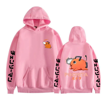 Chainsaw Man Pochita Hoodie – Unisex Harajuku Anime Streetwear Pullover