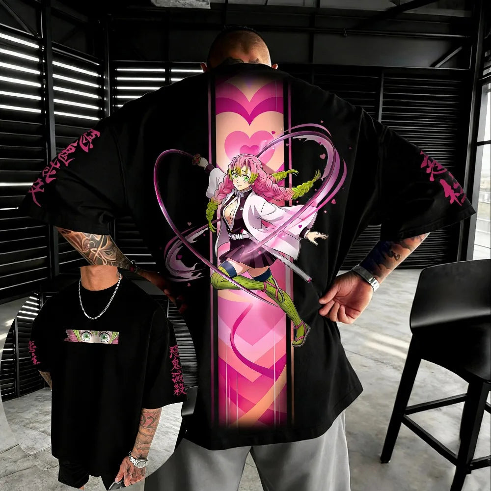 Demon Slayer Shinobu Kocho Oversized T-Shirt – Unisex Pure Cotton Anime Graphic Tee 2026