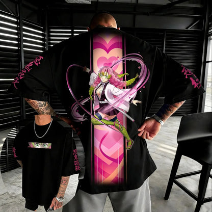 Demon Slayer Shinobu Kocho Oversized T-Shirt – Unisex Pure Cotton Anime Graphic Tee 2026