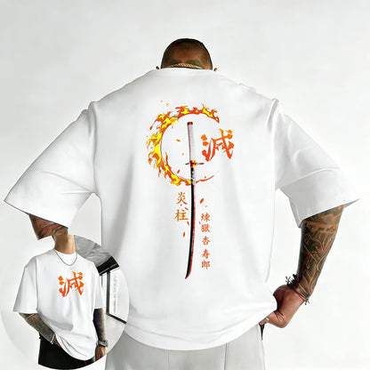 Demon Slayer Kyojuro Rengoku Anime T-Shirt – Unisex Y2K Streetwear Graphic Tee 2026