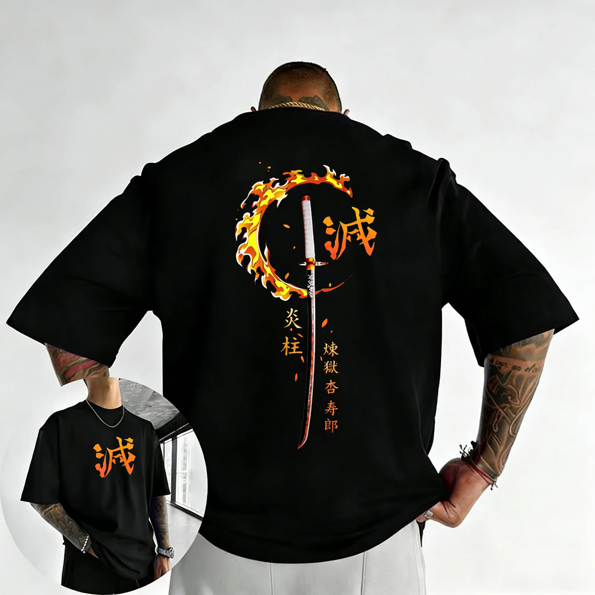 Demon Slayer Kyojuro Rengoku Anime T-Shirt – Unisex Y2K Streetwear Graphic Tee 2026