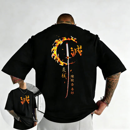 Demon Slayer Kyojuro Rengoku Anime T-Shirt – Unisex Y2K Streetwear Graphic Tee 2026