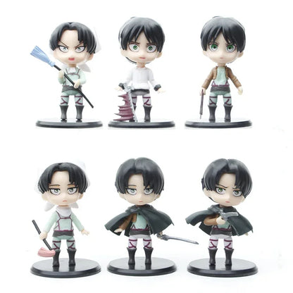 Anime Attack on Titan Mikasa Ackerman 203 Eren Jaeger 207 Rivaille 213 Dolls PVC Action Figure Collective Toy