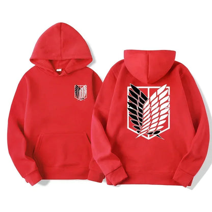 Attack on Titan Anime Hoodie – Unisex Cotton Blend Pullover Sweatshirt | Eren & Scout Regiment Streetwear