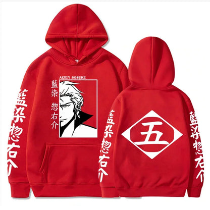 BLEACH Sōsuke Aizen Anime Hoodie – Unisex Long Sleeve Cosplay-Inspired Pullover