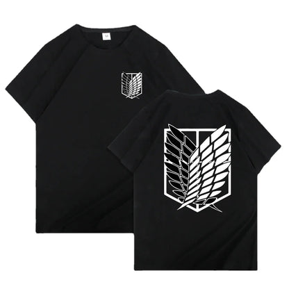 Attack on Titan Anime Graphic T-Shirt – Oversized Unisex Cotton Harajuku Streetwear Tee