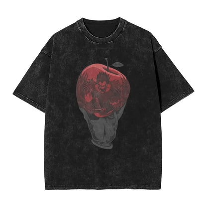 Death Note L Lawliet Vintage Washed T-Shirt – Oversized Manga Graphic Streetwear Tee