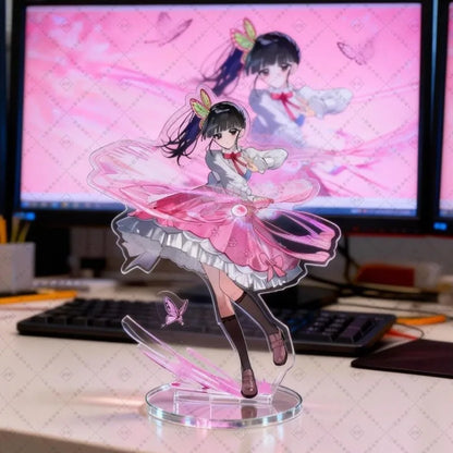 Demon Slayer Acrylic Stand Figure – Shinobu, Kanao & Kanae Anime Desktop Decor
