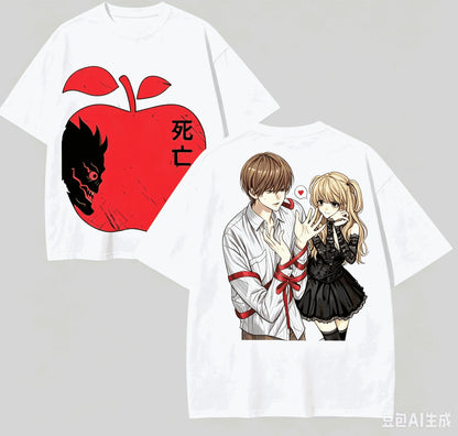 Death Note Oversized T-Shirt – Unisex Retro Harajuku Anime Streetwear Tee