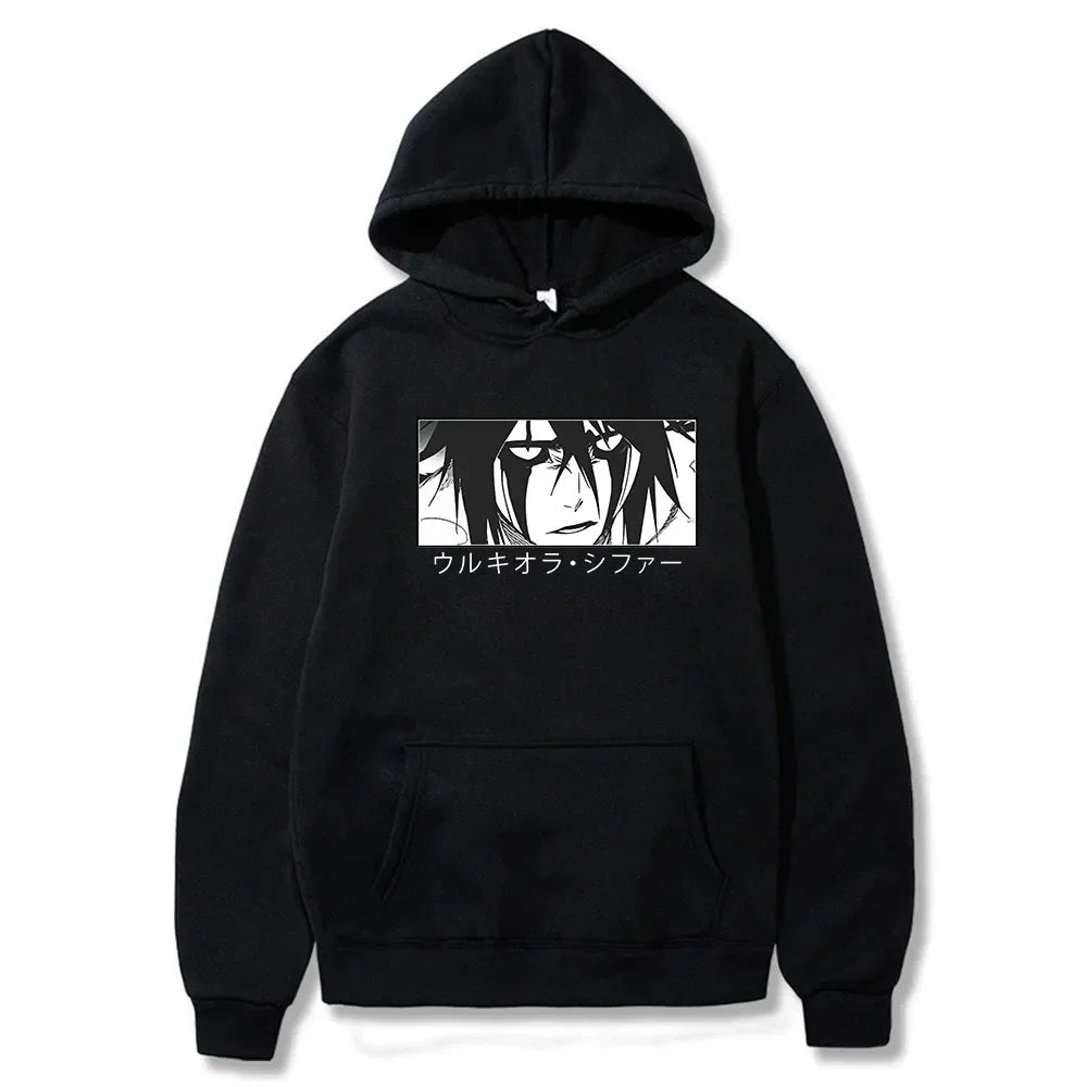 BLEACH Ulquiorra Cifer Gothic Hoodie – Manga Harajuku Anime Streetwear Sweatshirt