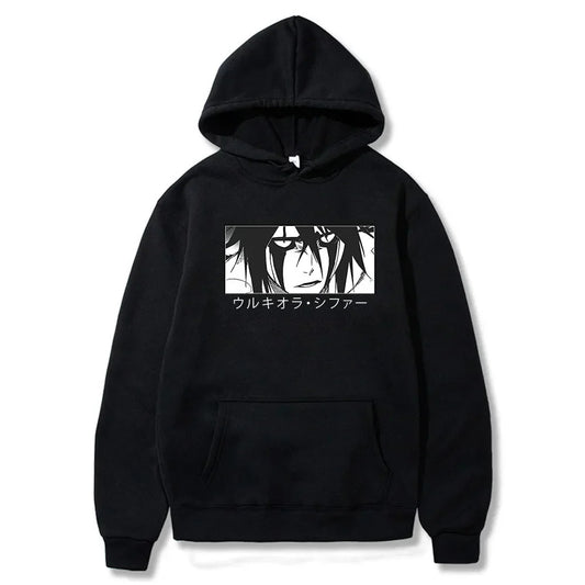 BLEACH Ulquiorra Cifer Gothic Hoodie – Manga Harajuku Anime Streetwear Sweatshirt