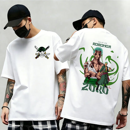Summer New Arrival: One Piece Pattern T-shirt, unisex, anime print, casual short-sleeved, fashionable streetwear top, Y2K style.