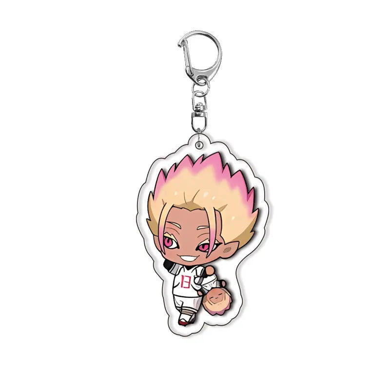 Blue Lock Anime Acrylic Keychain – Isagi, Bachira & Kunigami 6cm Character Pendant