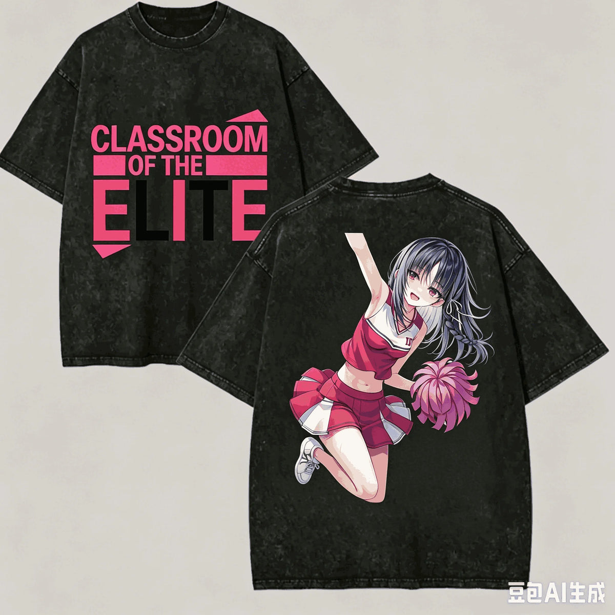 Classroom of the Elite Vintage Washed T-Shirt – Oversized Unisex Harajuku Anime Tee