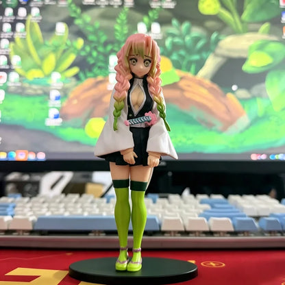 Demon Slayer Tanjiro Kamado & Mitsuri Kanroji Anime Figures – Kizuna Series Collectible Desk Display