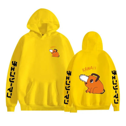 Chainsaw Man Pochita Hoodie – Unisex Harajuku Anime Streetwear Pullover