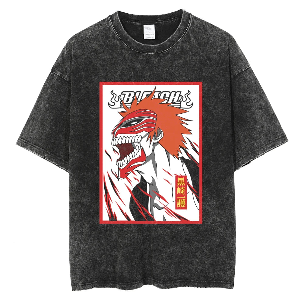 BLEACH Kenpachi Zaraki Oversized Graphic T-Shirt – Unisex Anime Streetwear Tee