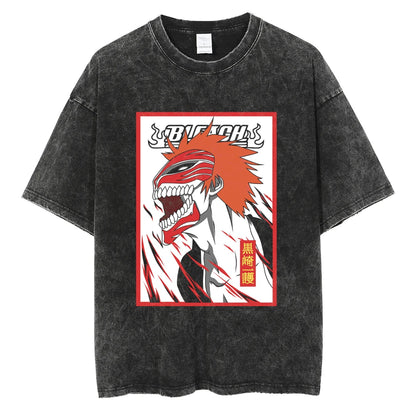 BLEACH Kenpachi Zaraki Oversized Graphic T-Shirt – Unisex Anime Streetwear Tee