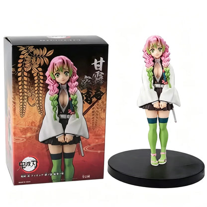 Demon Slayer Tanjiro Kamado & Mitsuri Kanroji Anime Figures – Kizuna Series Collectible Desk Display