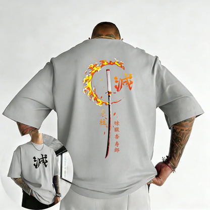 Demon Slayer Kyojuro Rengoku Anime T-Shirt – Unisex Y2K Streetwear Graphic Tee 2026