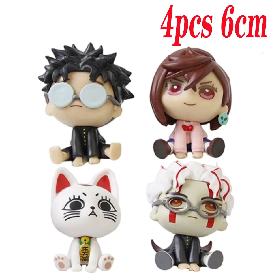DAN DA DAN 4-Piece Anime Figure Set – Momo, Okarun & Turbo Granny PVC Collectibles
