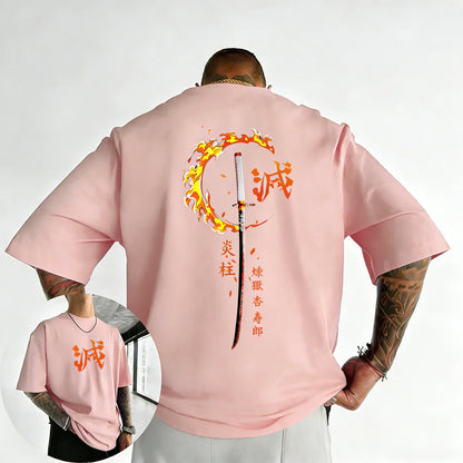 Demon Slayer Kyojuro Rengoku Anime T-Shirt – Unisex Y2K Streetwear Graphic Tee 2026
