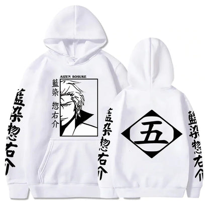 BLEACH Sōsuke Aizen Anime Hoodie – Unisex Long Sleeve Cosplay-Inspired Pullover